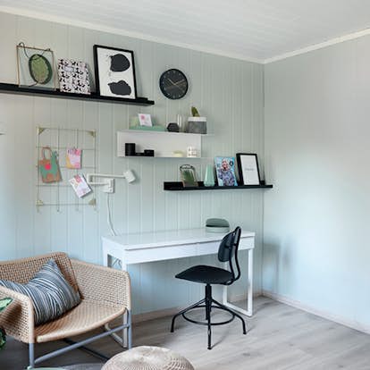 Väggpanel Huntonit Klarvit Penselmålad