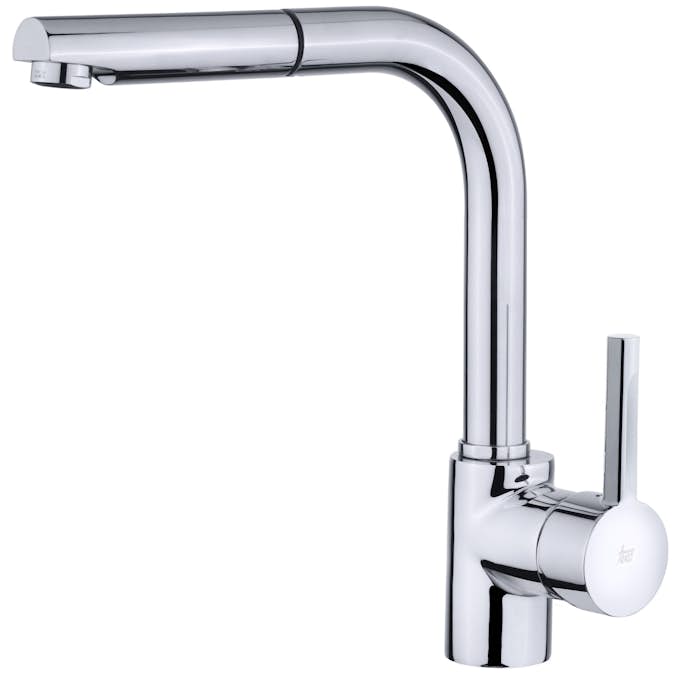 Köksblandare Intra Ares Högpip Engreppsblandare Krom Svängbar & Utdragbar Pip