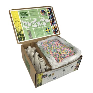 Rörpärlor Nabbi BioBeads Skol-Låda Pastell Mix