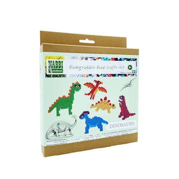 Pärlpysselkit Nabbi BioBeads Kit Dinosaurier