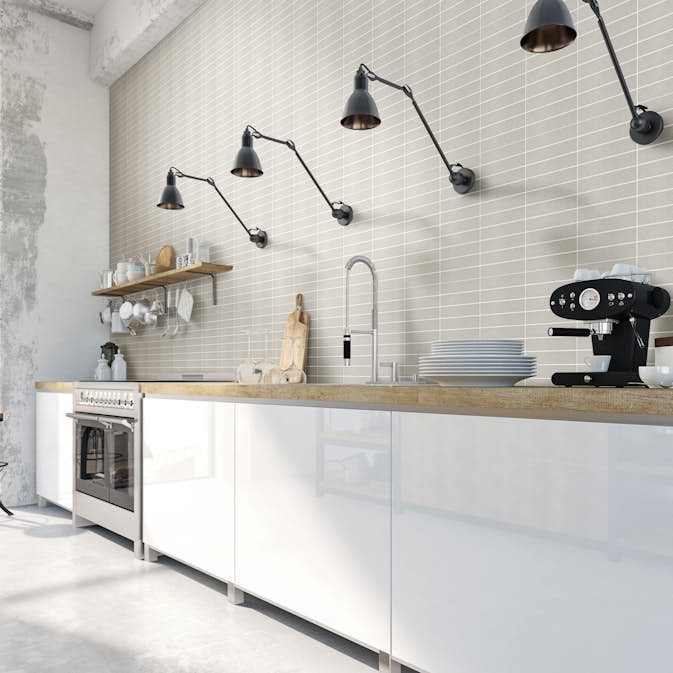 Klinker Arredo Galaxy Costatin Grå Mosaic 3x15 cm