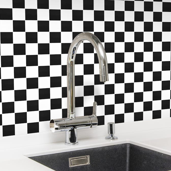 Klinkermosaik Arredo Titan Mix Svart/Vit Blank 5x5 cm