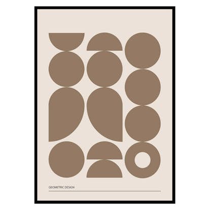 Poster Gallerix Geometric Graphic Beige No1