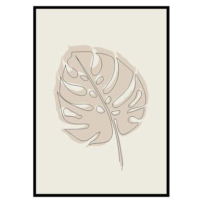 Poster Gallerix Cutout Monstera Sand