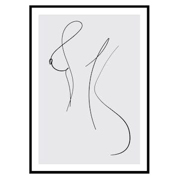 Poster Gallerix Curved Lines No1