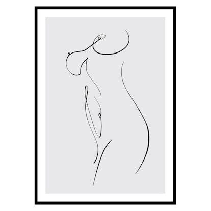 Poster Gallerix Curved Lines No2