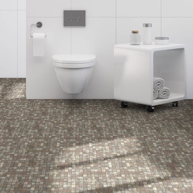 Klinkermosaik Arredo Iron Rust Brun Square 3x3 cm