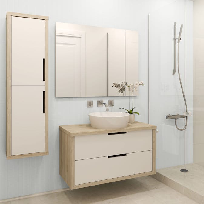 Kristallmosaik Arredo Matt Vit 4,8x4,8 cm