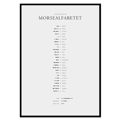 Poster Gallerix Morsealfabetet