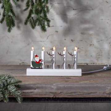 Adventsljusstake Star Trading Julia Tomte Julklappar 5 Ljus