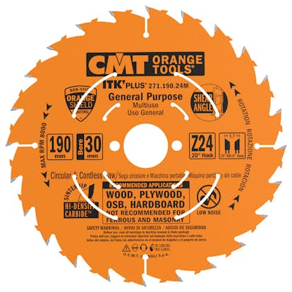 Sågklinga CMT Orange Tools ITK-Plus klyv/kap