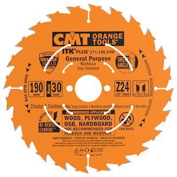 Sågklinga CMT Orange Tools ITK-Plus klyv/kap