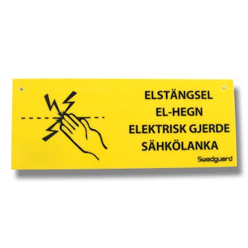 Varningsskylt Swedguard Elstängsel 1