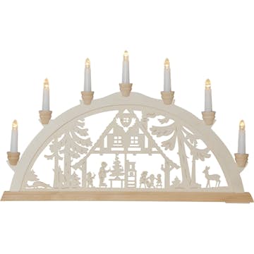 Adventsljusstake Star Trading Dassel Trä