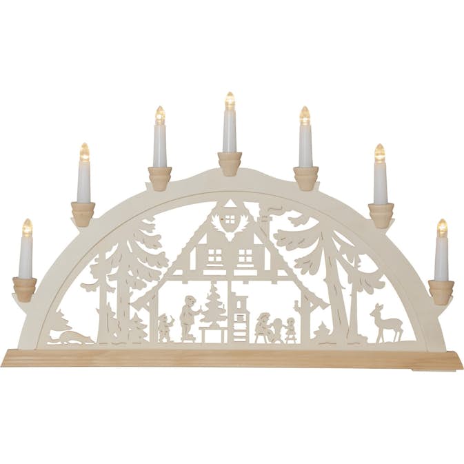 Adventsljusstake Star Trading Dassel Trä
