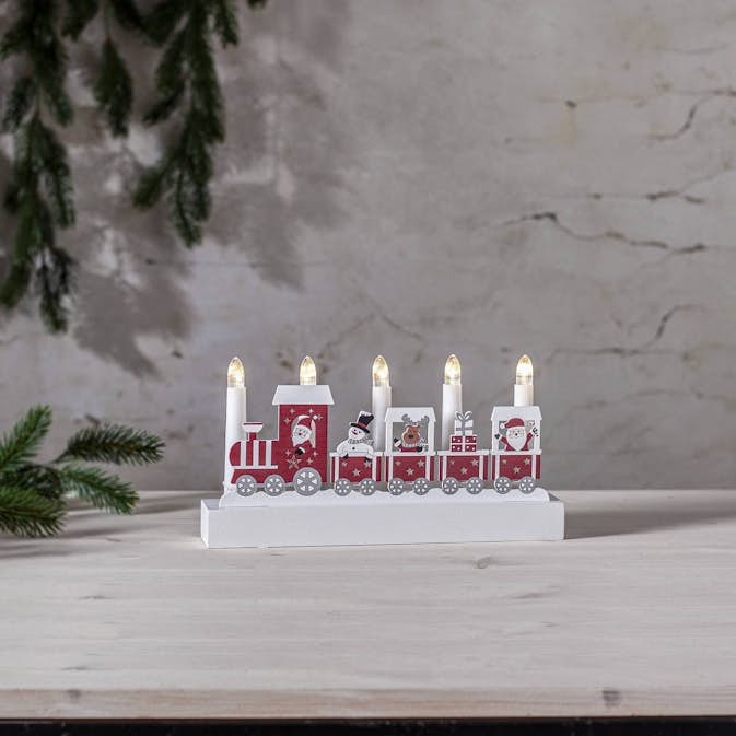 Adventsljusstake Star Trading Jolly 5 Ljus Batteridriven