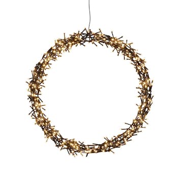 Krans Gnosjö Konstsmide Svart Metall 50 cm LED Amber