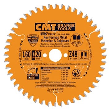 Sågklinga CMT Orange Tools fintandad NE Neg Alu/Plast