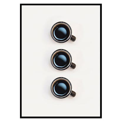Poster Gallerix Three Cups Of Coffee