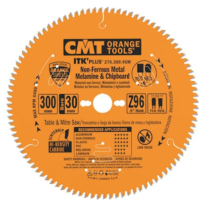 Sågklinga CMT Orange Tools fintandad NE Neg Alu/Plast
