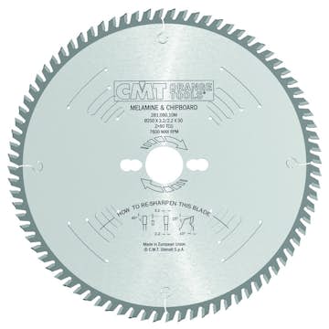 Formatsågklinga CMT Orange Tools TF Laminat/Spånskivor