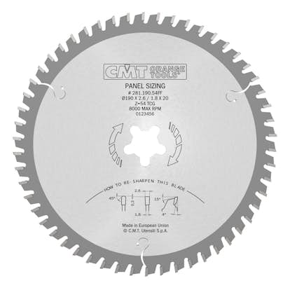 Formatsågklinga CMT Orange Tools TF Laminat/Spånskivor