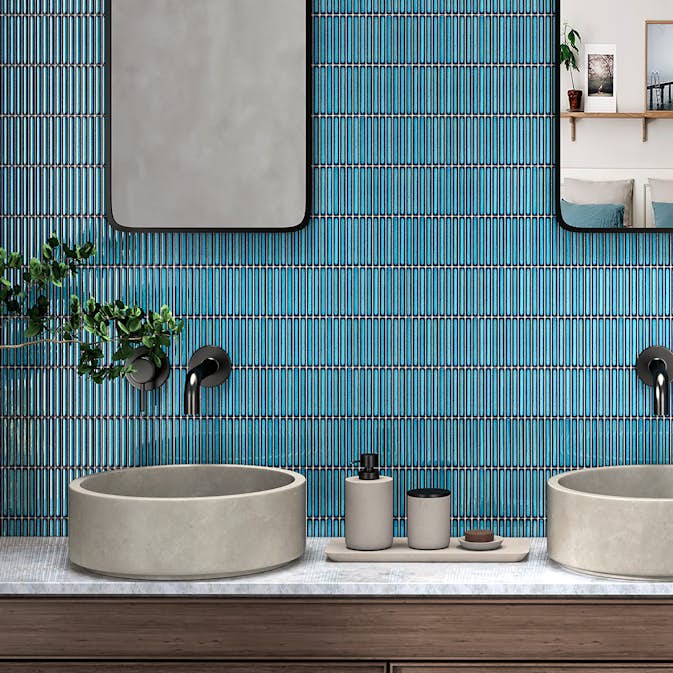 Mosaik Lhådös Vox Teal Kitkat1,2x9,2 cm