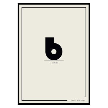 Poster Gallerix B As In Bold