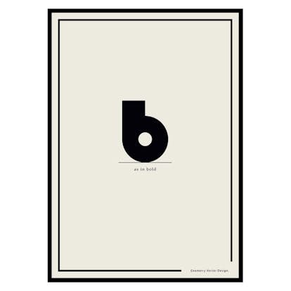 Poster Gallerix B As In Bold