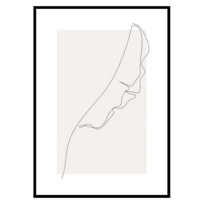 Poster Gallerix Banana Leaf Line Art No1