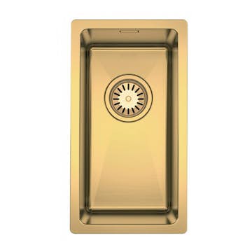 Diskho DecoSteel DI-ART GOLD 20 Enkel med Korgventil & Vattenlås