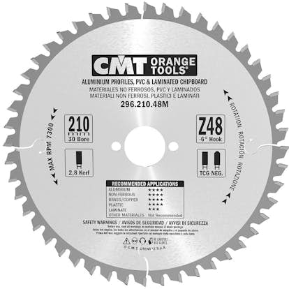 Cirkelsågklinga CMT Orange Tools NE NEG Alu/laminat