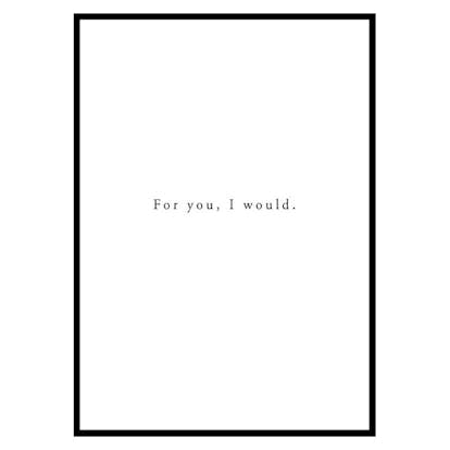 Poster Gallerix For You I Would