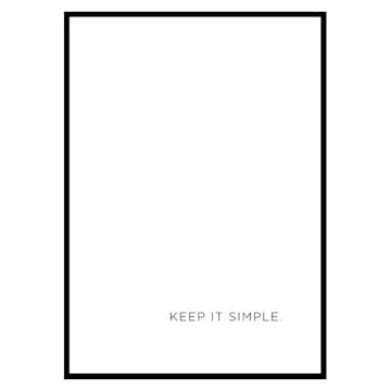 Poster Gallerix Keep It Simple
