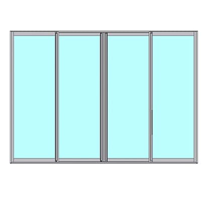 Skjutbart Dörrparti Novoroom Ultra 2+2-Delat