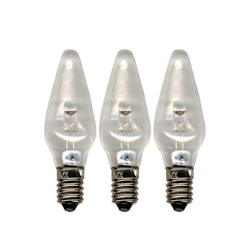 LED-Reservlampa Star Trading Universal LED E10 Klar 3-pack för Inomhusbruk