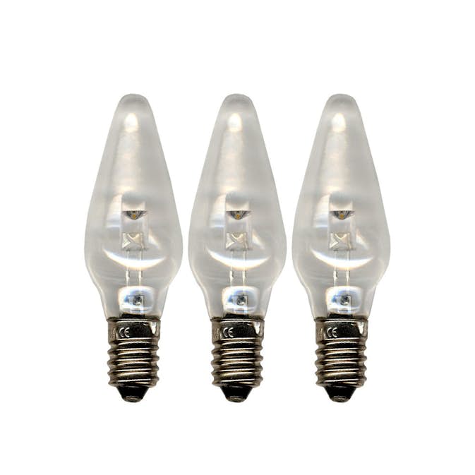 LED-Reservlampa Star Trading Universal LED E10 Klar 3-pack för Inomhusbruk