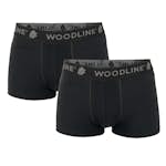 Boxerkalsong Woodline Svart 2-pack