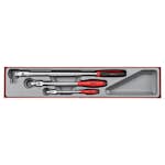 Spärrhandtagsset Teng Tools TEXRF03 Foam