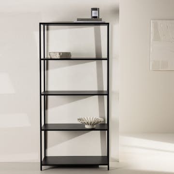 Hylla Venture Home Montevideo Stående Förvaringsmöbel med Hyllplan i Svart Stål