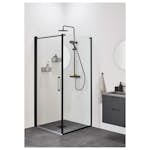 Duschhörn Noro Frost Concept Klarglas Svart