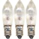 LED-Reservlampa Star Trading E10 55V 3W Räfflat Transparent 3-pack
