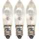 LED-lampor Star Trading Reservlampa E10 12V 2,4W Räfflad 3-pack Transparent