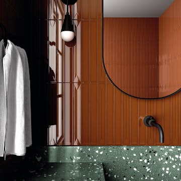 Klinker Lhådös Vitral Dekor Caramel 5x40 cm