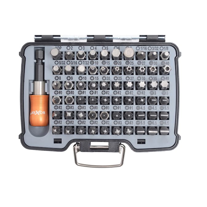 Bitsset Boxer 61-delar S2-stål