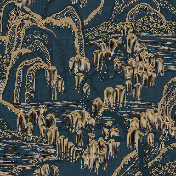 Tapet Boråstapeter Eastern Simplicity Indigo Garden 3132