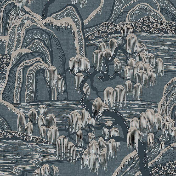 Tapet Boråstapeter Eastern Simplicity Indigo Garden 3133