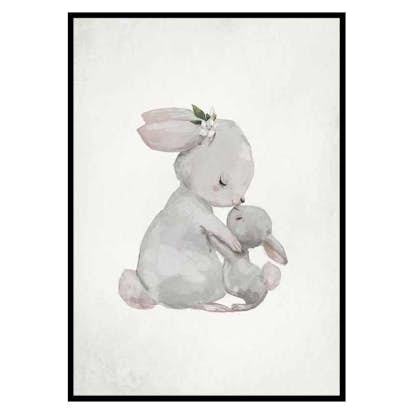 Poster Gallerix Watercolor Rabbits