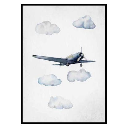 Poster Gallerix Watercolor Airplane