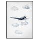 Poster Gallerix Watercolor Airplane